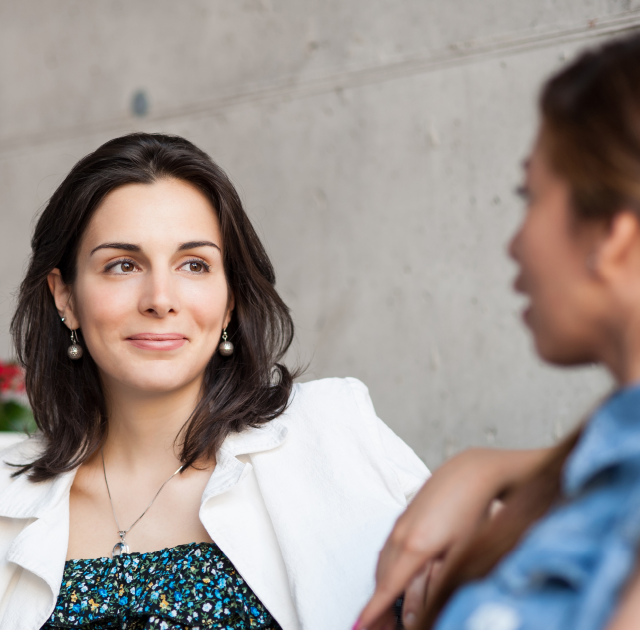 Professional meeting between two females