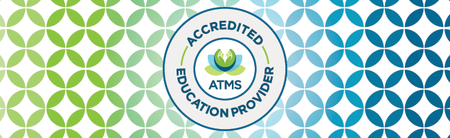 The background symbolizing accredited education provider and recognition by the Australian Traditional-Medicine Society (ATMS).
