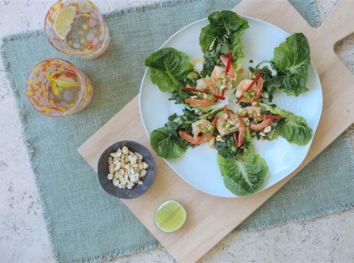Lemongrass Prawn Lettuce Cups