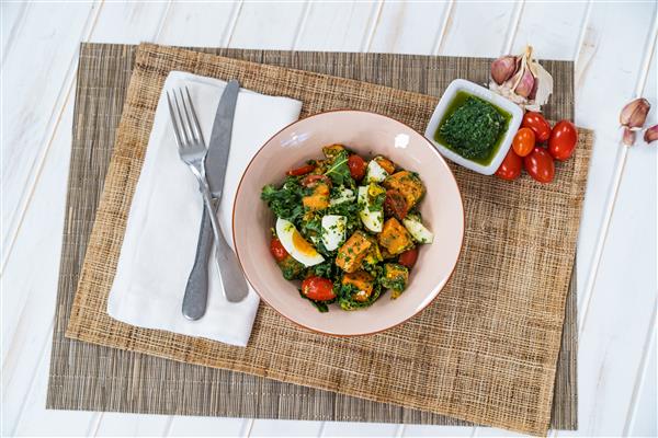 Coriander sweetpotato and egg salad 1