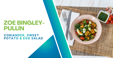 Feature Cover Coriander Sweet Potato and Egg Salad