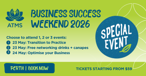 ATMS Business Success Weekend: Transition to Practice & Optimise Your Business 2026 - Perth