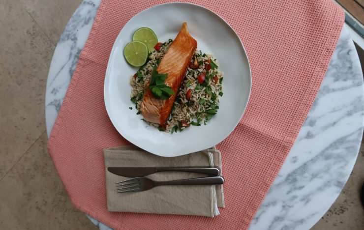 salmon rice salad